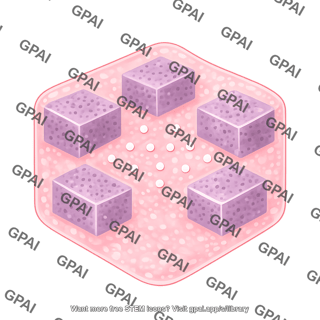 Collagen gel scaffold with 9 white dots
