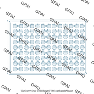 Cell culture microplate xfe96 top view 96 wells 376