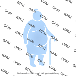 Person symbol elderly woman obese