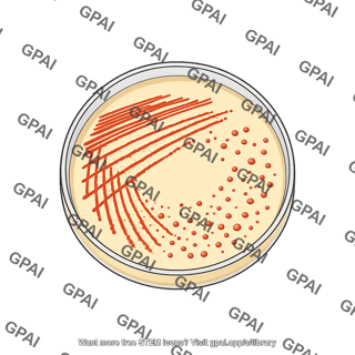 Petri dish with streak plate top view