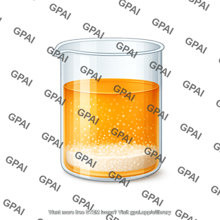 Beaker with media and precipitate