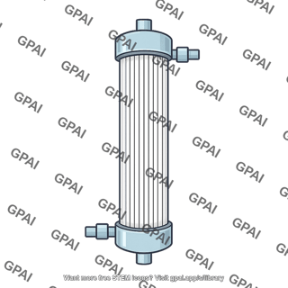 Hollow fiber membrane filter schematic