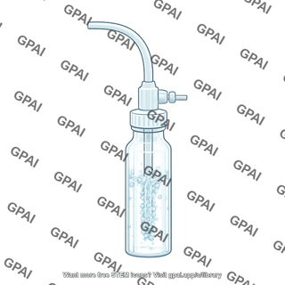 Impinger agi 30 with bubbling liquid