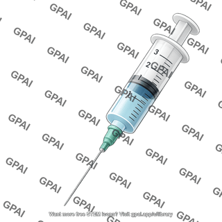 Medium sized syringe cropped 45 degrees editable needle