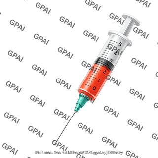 Medium sized graduated syringe cropped 25 degrees media liquid editable needle