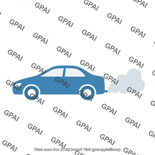 Car pollution symbol