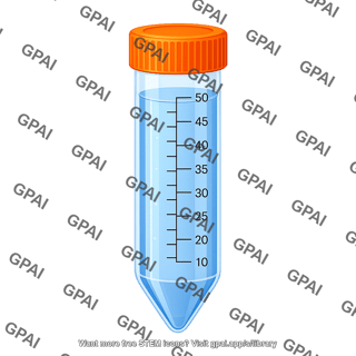 Falcon tube 50 ml with slide a lyzer measurement lines capped full liquid