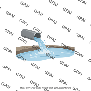 Sewage pipe outflowing into stream