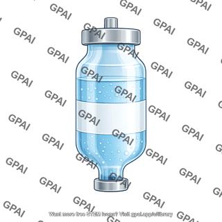 Injection vial small full liquid with label inverted 418
