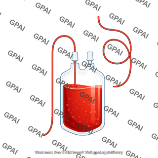 Blood bag with tube