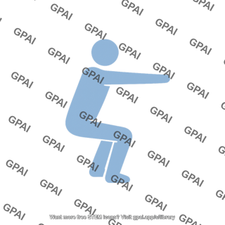 Person squatting symbol