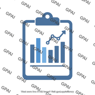 Clipboard with chart symbol