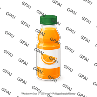 Juice bottle orange