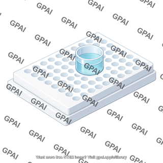 Well plate single well 3d with liquid 389