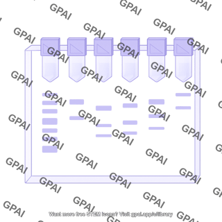 Gel electrophoresis front view with bands