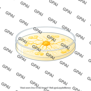 Petri dish with slime mold