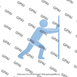Person pushing symbol