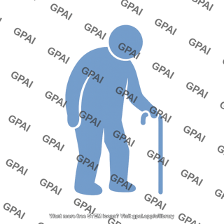 Person symbol elderly man