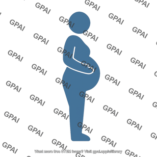 Person symbol pregnant