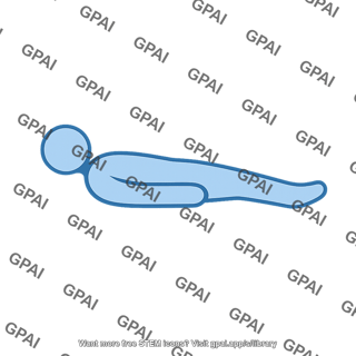 Person lying down symbol