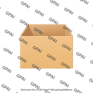 Cardboard box empty front view
