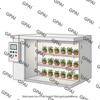Plant growth chamber cutaway 878