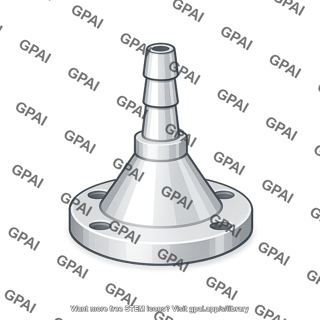 Barb fitting maxi flange to 600 955