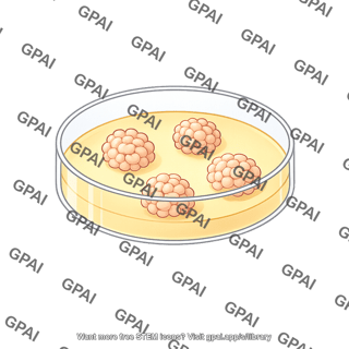 Petri dish with pancreatic organoid