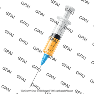 Medium sized graduated syringe cropped 10 degrees media liquid editable needle