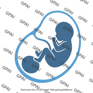 Baby in utero symbol