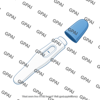 Pregnancy test with cap symbol