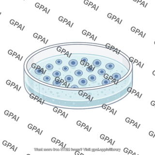 Petri dish with cells dissociated