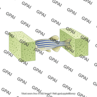 Zebrafish between sponges male