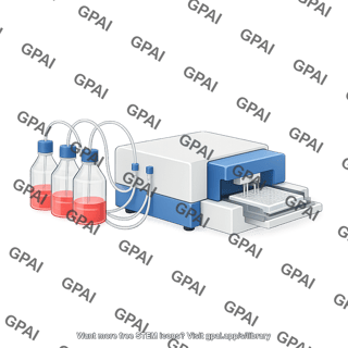 Automated microplate washer bluewasher with media bottles and tubing