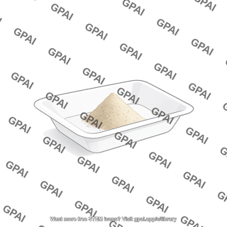 Weighing boat with powder