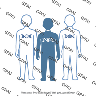 Human genome person standing symbol