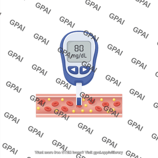 Glucose meter blood vessel cross section