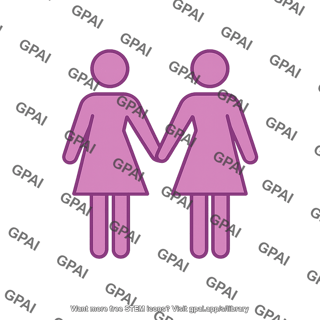 Couple female symbol