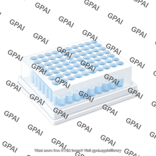 Well plate 96 wells 3d deep round with liquid