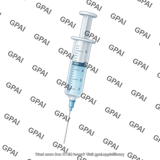 Syringe editable graduated with liquid