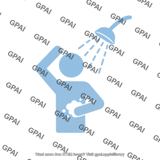 Person showering symbol 2