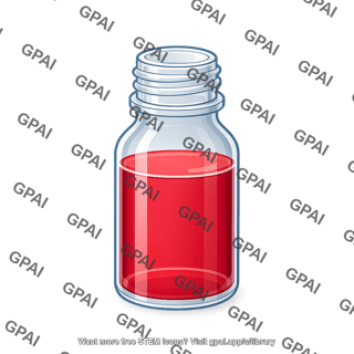 Laboratory bottle 25 ml full liquid 762