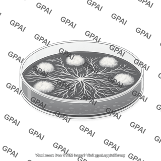 Petri dish with aerial mycelium