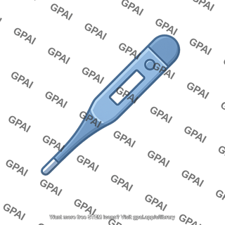 Medical thermometer symbol