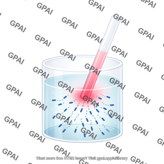 Chemotaxis test repellant capillary in well with liquid and bacteria