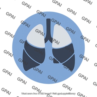 Human lungs lobes on circle symbol