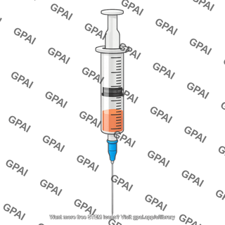 Medium sized graduated syringe 1 4 media liquid editable needle