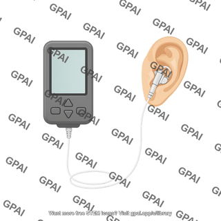 Transcutaneous electrical nerve stimulator nemos in ear
