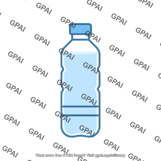Plastic water bottle symbol