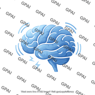 Brain with parkinson s symbol